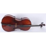 A Chinese cello, total height 126cm, back length 78.5cm.