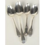 Four silver spoons, 5.9oz.