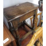 A 17th century style oak joint stool,