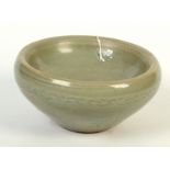 A Chinese Lung-ch'uan celadon conical bowl,