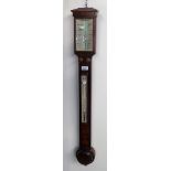 A Victorian stick barometer in mahogany case signed R and J Beck, 31 Cornhill, London.