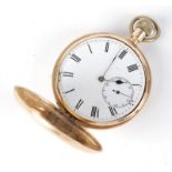 An 18ct gold keyless full hunter pocketwatch.