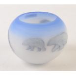 A Malcolm Sutcliffe studio glass bowl,