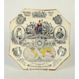 A Victorian commemorative plate, Rd No 63164, inscribed Victoria Queen & Empress, Jubilee Year 1887,