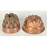 A Victorian copper jelly mould, impressed no.
