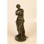 An Italian bronze figure of Venus de Milo, signed A.