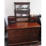 A late Victorian mahogany dressing table,