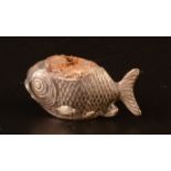 An Edwardian silver pin cushion in the form of a fish by S Mordan & Co, registration number 531003,