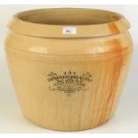 A Doulton & Co. Lambeth stoneware 'Improved Bread Pan', height 35cm, diameter 42cm.