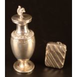 A Dutch silver pounce pot,