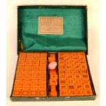A Chinese mahjong set,