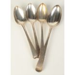 A feather edge silver tablespoon by Hester Bateman,
