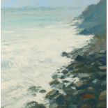 Neil PINKETT Cornish coast Oil on board Signed 59.5 x 59.