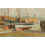 Lewis MORTIMER Fishing boats at low tide,