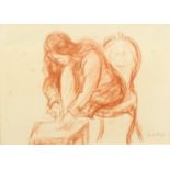 Paul Lucien MAZE (1887-1979) Artists Wife Conte pastel on paper Signed 21 x 29 cm