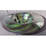 Anette MEECH (1948) Large dichroic glass bowl Signed and inscribed to the base Diameter 41cm