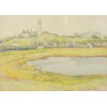 Elizabeth Lamorna KERR (1905-1990) Pool before the Lighthouse Watercolour Signed 24 x 34 cm