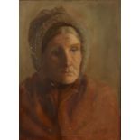 Newlyn School Lady in shawl Oil on canvas 43 x 32 cm Condition report: Some crazing,