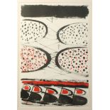 Terry FROST (1915-2003) Red, black and white Screenprint Signed, artist's proof 55 x 37.