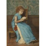 George Goodwin I KILBURNE (1839-1924) Lady reading Watercolour Signed 21 x 14.