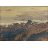 Adrian STOKES (1902-1972) Snow Capped Mountains Gouache Signed 24 x 34 cm