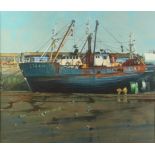 Brian MITCHELL Cat's Cradle, Newlyn Acrylic on board Signed 59.5 x 69.