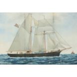 Sarah Ann Fowy Watercolour Titled and inscribed Capt.