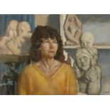 Ken SYMONDS (1927-2010) Theresa Gilder Pastel on paper Signed Inscribed to the back and dated