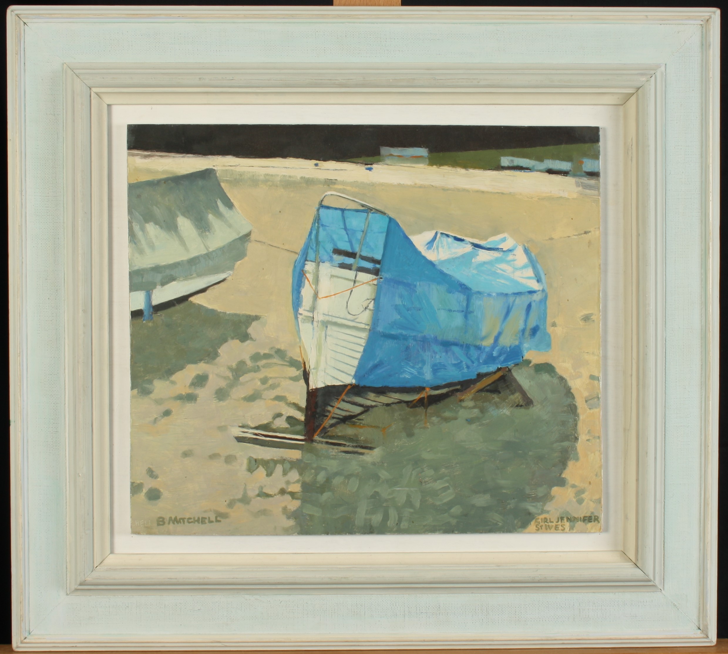 Brian MITCHELL Girl Jennifer, St. Ives Oil on board Signed Inscribed 30.5 x 35. - Image 2 of 2