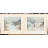 Mary WASTIE December I and II Oil on canvas Both initialled Both 23.5 x 28.