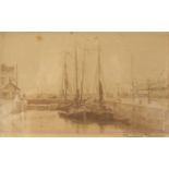 Richard TOOVEY Harbour Etching Signed 9 x 14 cm Plus one other etching by the same artist