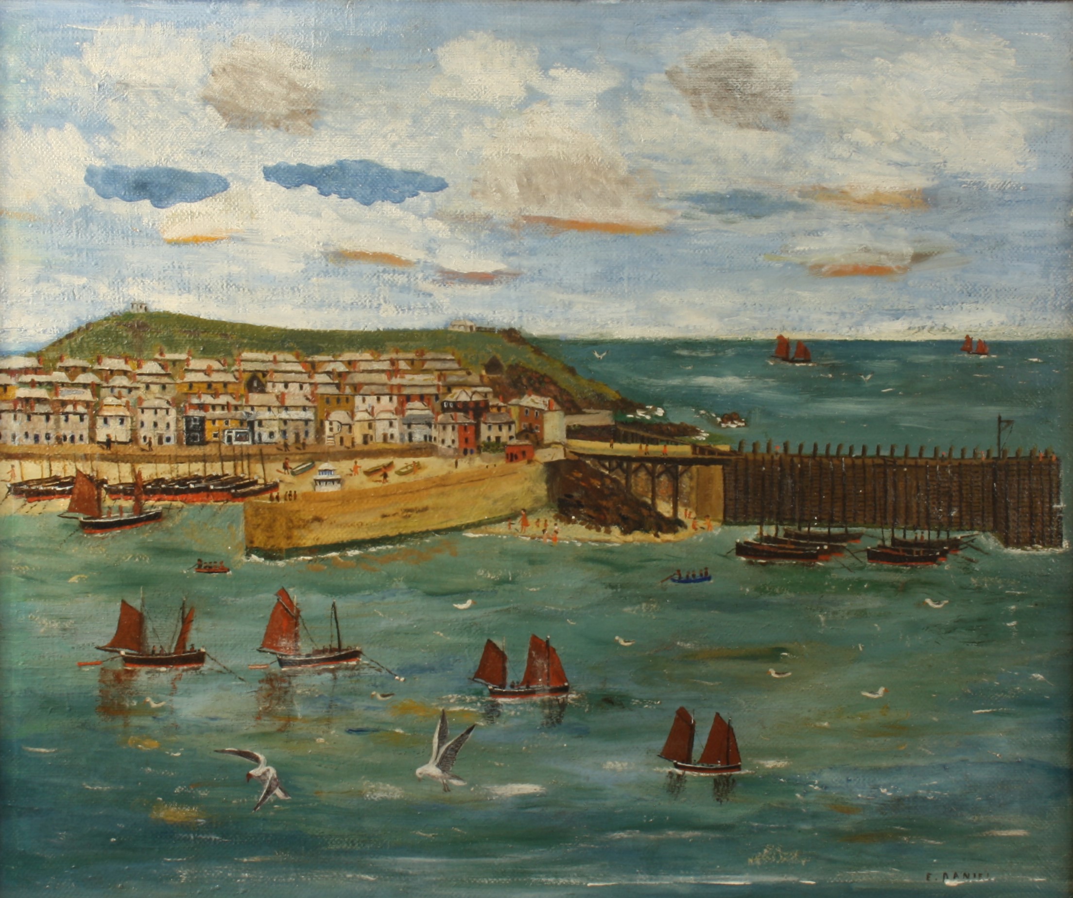 Edward Tuckett DANIELL (1853-1913) The wooden pier, St.