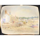 Wilfrid EATON Five unframed Cornish watercolours of Mousehole and St.