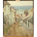 Walter EMSLEY (1860-1938) Port Isaac Watercolour Signed and dated 1914 44 x 36.