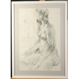 Margaret ECCLESTONE Nude, no smoking Ink drawing Signed 58 x 38.