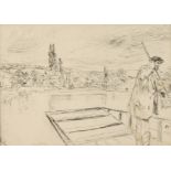 James Abbot McNeill WHISTLER (1834-1903) A pair of river scene sketches Etching Signed Each 10.