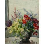 Marjorie MOSTYN (1893-1979) Flowers in a vase Oil on board Signed 37 x 30cm