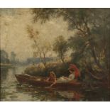 William Kay BLACKLOCK (1872-1924) On the river Ouse Oil on board Signed Inscribed to the back 30 x