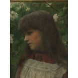 Edwin HARRIS (1855-1906) Girl in a pinafore Oil on canvas Signed 24 x 19cm (See front cover