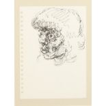 Sir Kyffin WILLIAMS (1918-2006) R.A Girls Head Ink drawing 17.5 x 12.