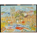 Sean HAYDEN (1979) St Ives Harbour, Summer Oil on canvas Signed and inscribed to the back 45.