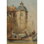 Samuel PROUT (1783-1852) Venice Watercolour Monogrammed and inscribed 26 x 18 cm