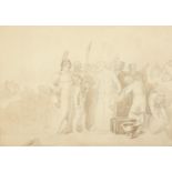 Joshua CRISTALL (1767-1847) Andromache and Ascanius Pencil and ink drawing Signed 27 x 38.