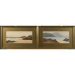 Pair of watercolours West Perranporth and the other near Padstow Indistinctly initialled