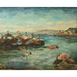 Camillo RHO The Bendinat Slab Oil on canvas Signed and dated '40 Titled on the back 46 x 56 cm