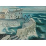 Joan GILLCHREST (1918-2008) Mousehole Harbour Oil on board Signed 53 x 74 cm (See illustration)