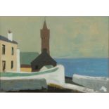 MICHAEL GRIMES (1924-1994) Porthleven Oil on paper Signed and dated '94' 20 x 29 cm