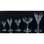 A good suite of pre-war cut table glass totalling sixty four pieces.