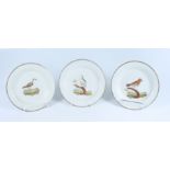 Three creamware plates,