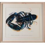 A print titled "Lobster" by Jane Dart signed and numbered 134 of 250.
